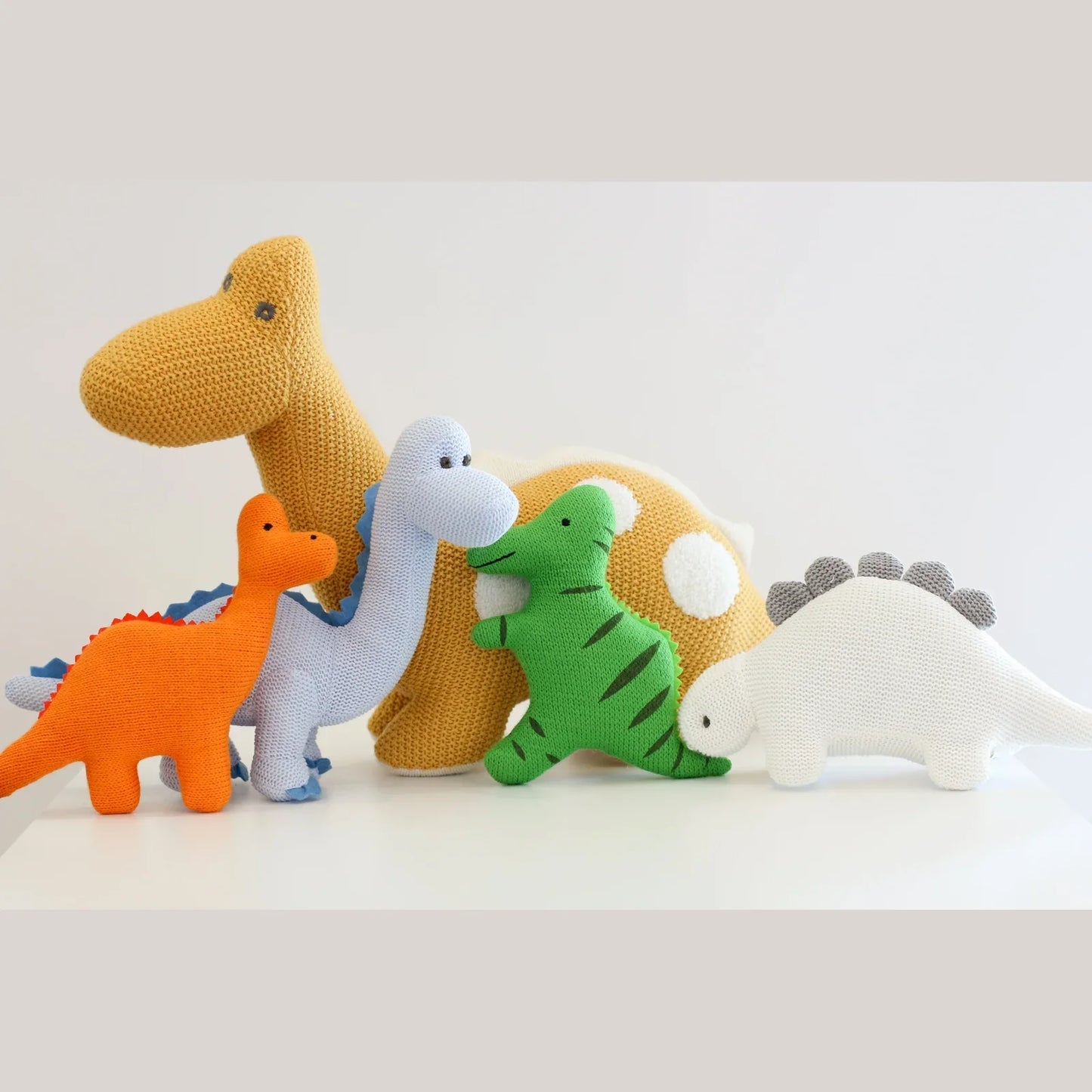 Knitted Green Dino Baby Plush - Alcove