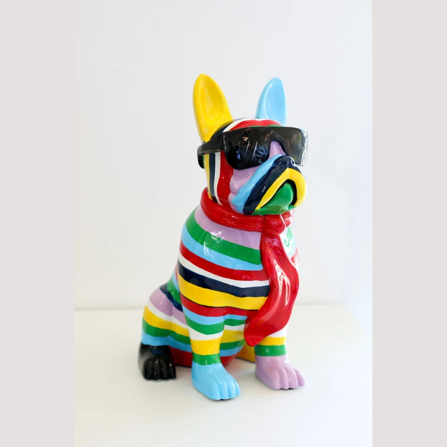 Hand Painted Striped Dog With Shades - Alcove