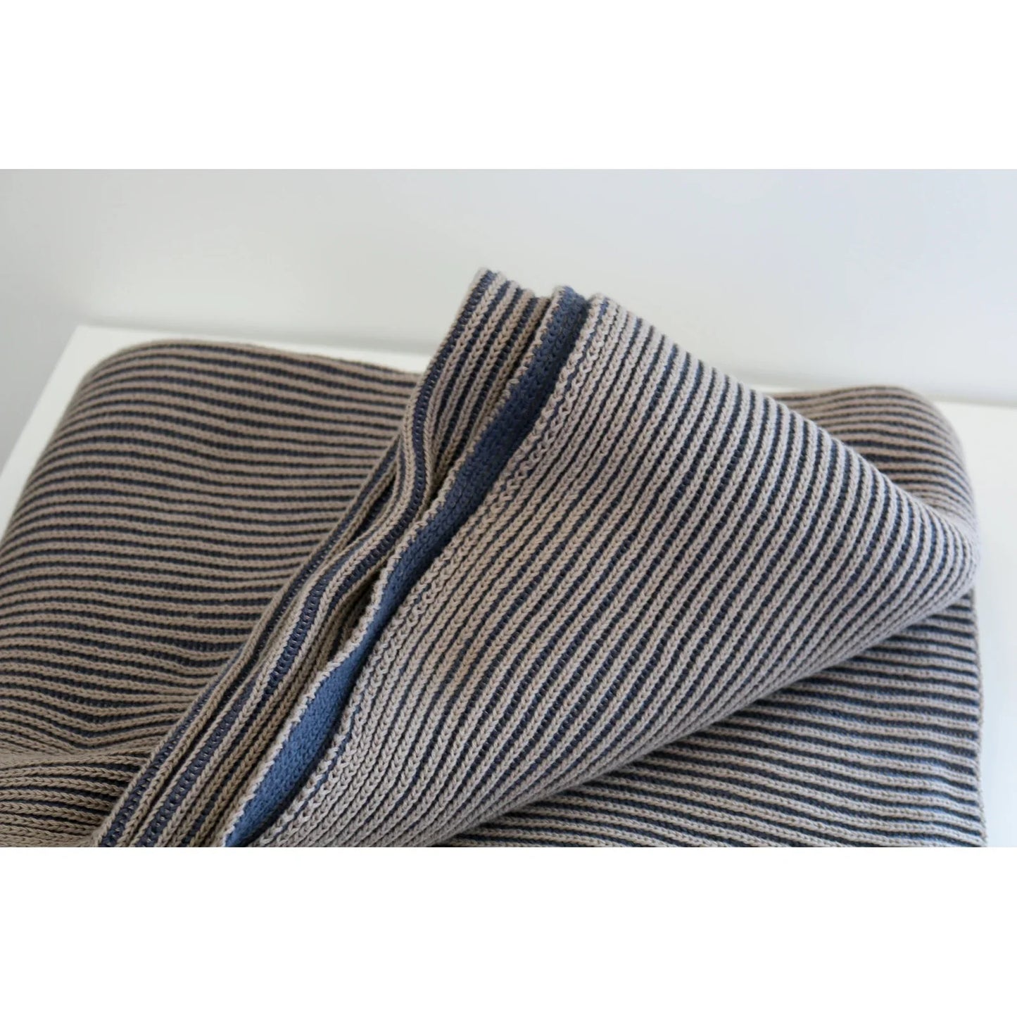 Ribbed Blue Blanket - Alcove