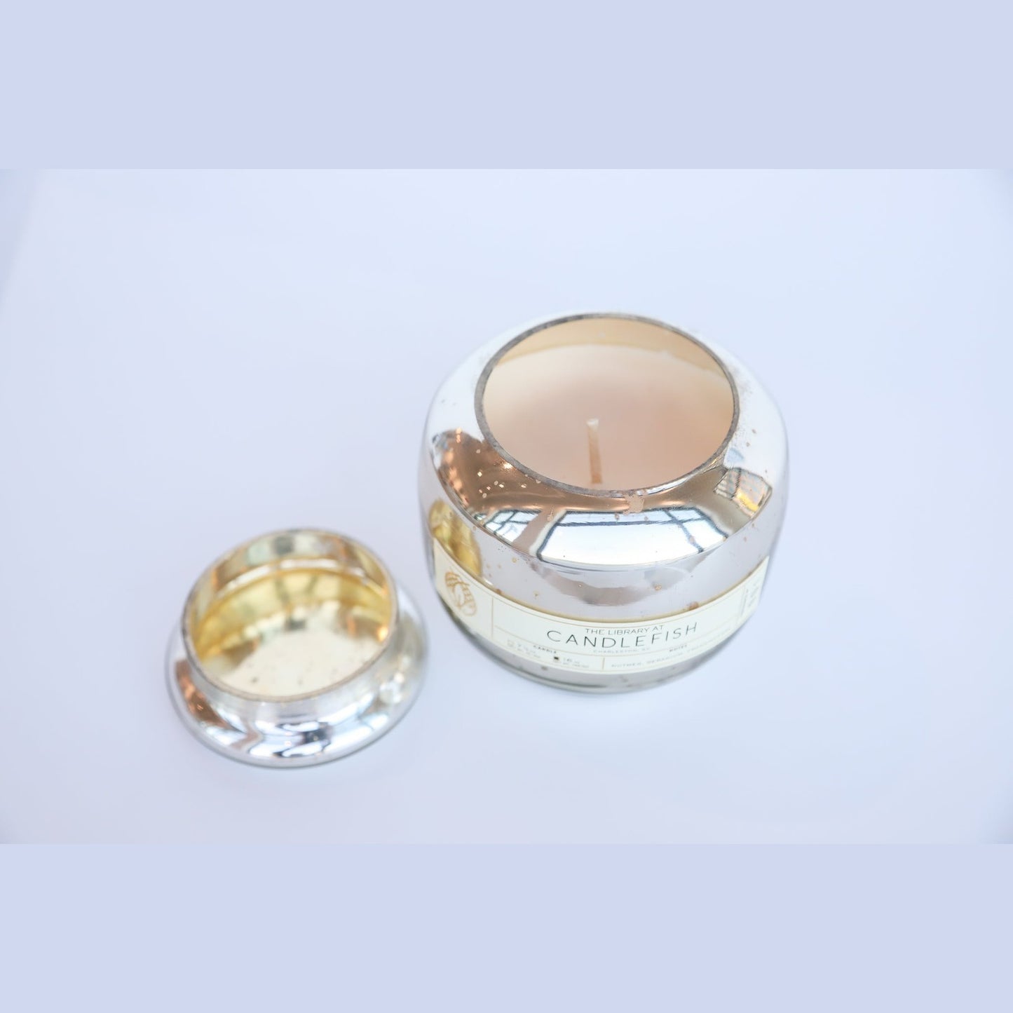 Candlefish No. 1 - 16oz Silver Bubble Glass