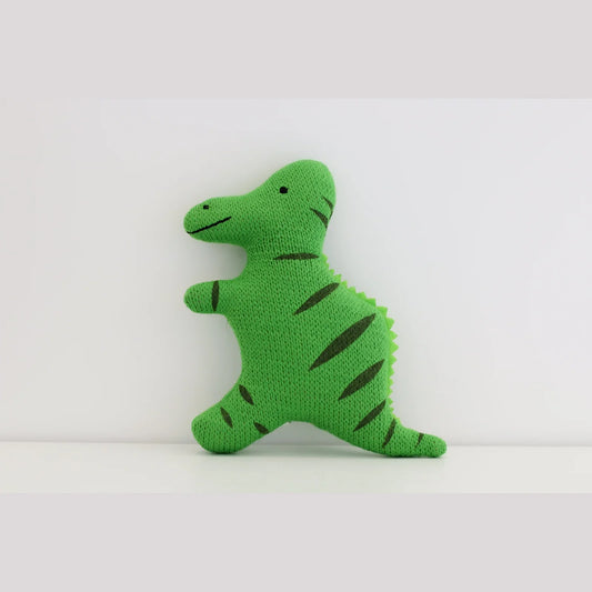 Knitted Green Dino Baby Plush - Alcove