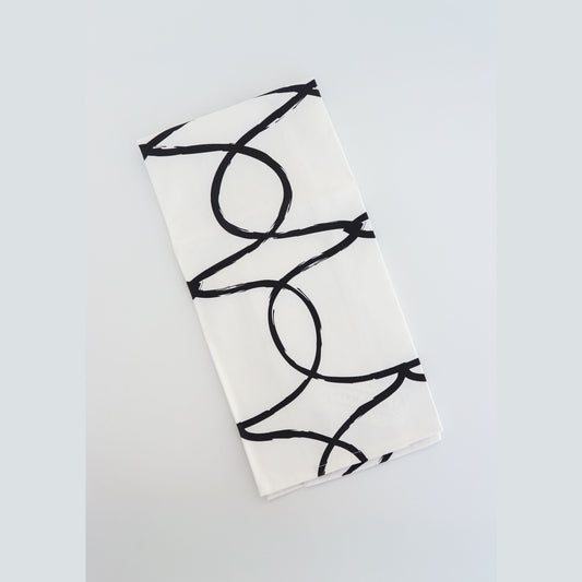 Twisted B&W Tea Towel
