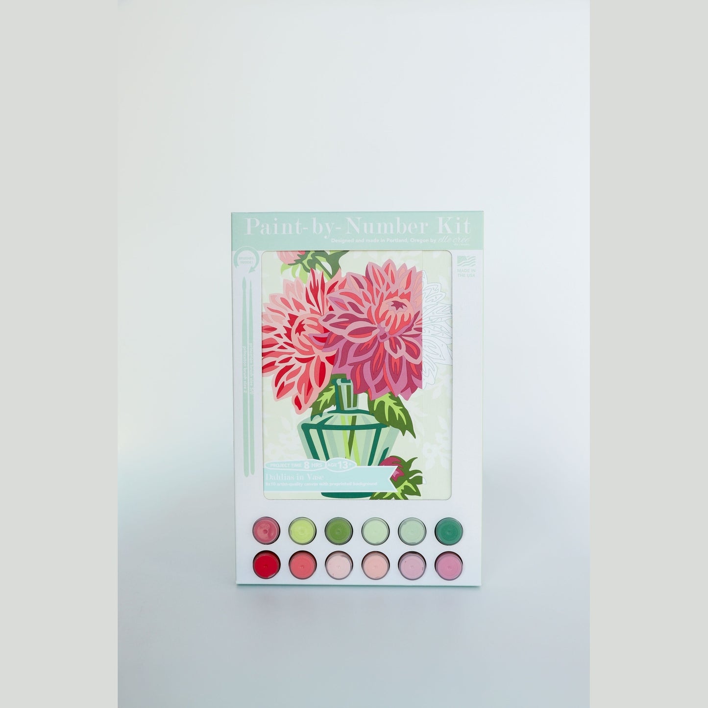 Dahlias in Vase Paint-by-Number