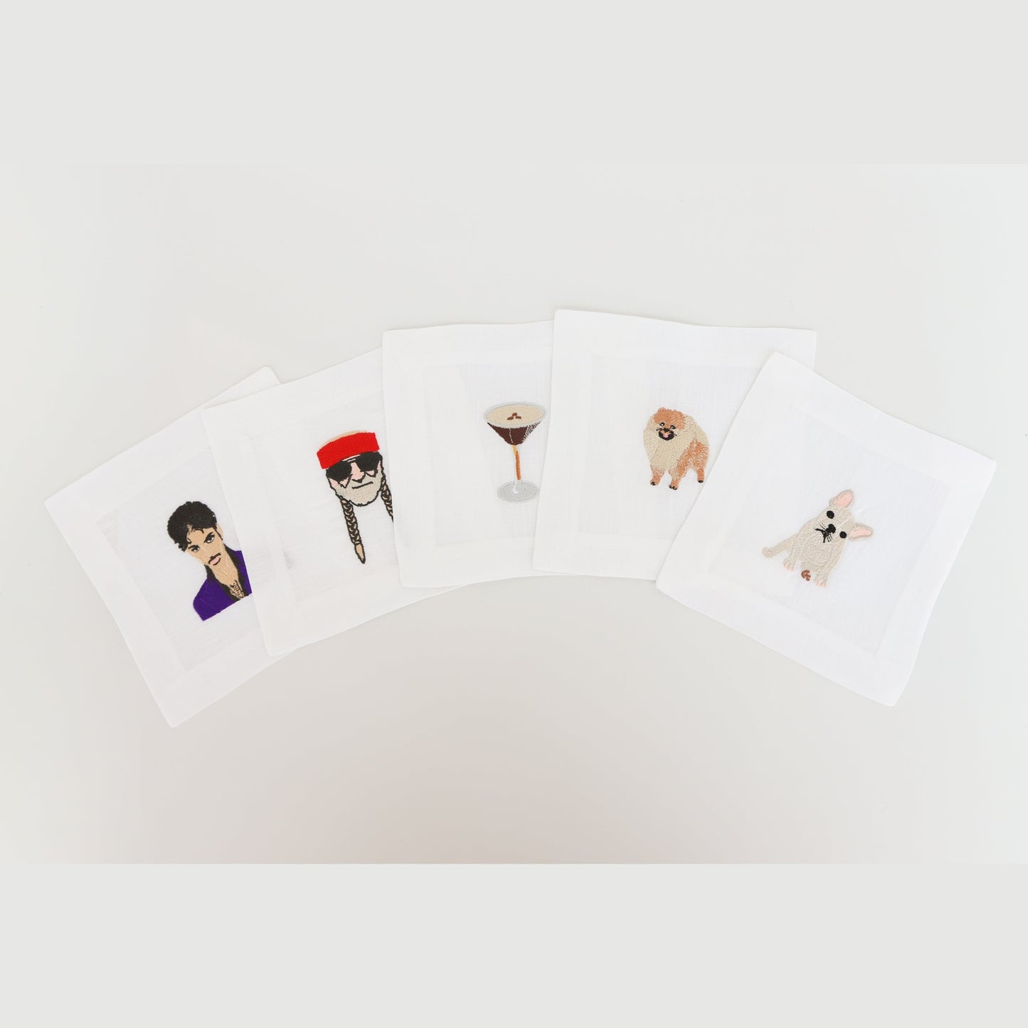 Embroidered Cocktail Napkin