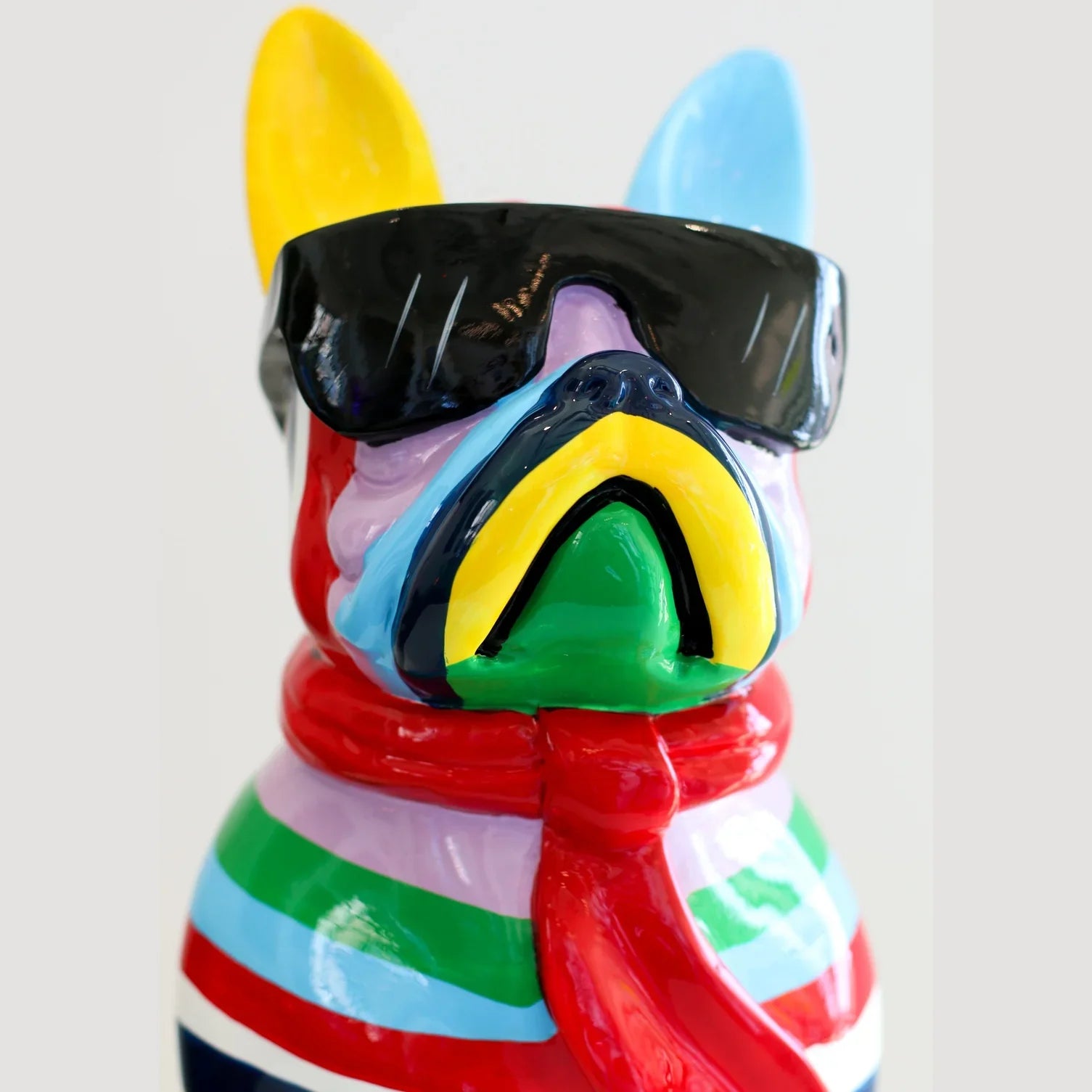 Hand Painted Striped Dog With Shades - Alcove