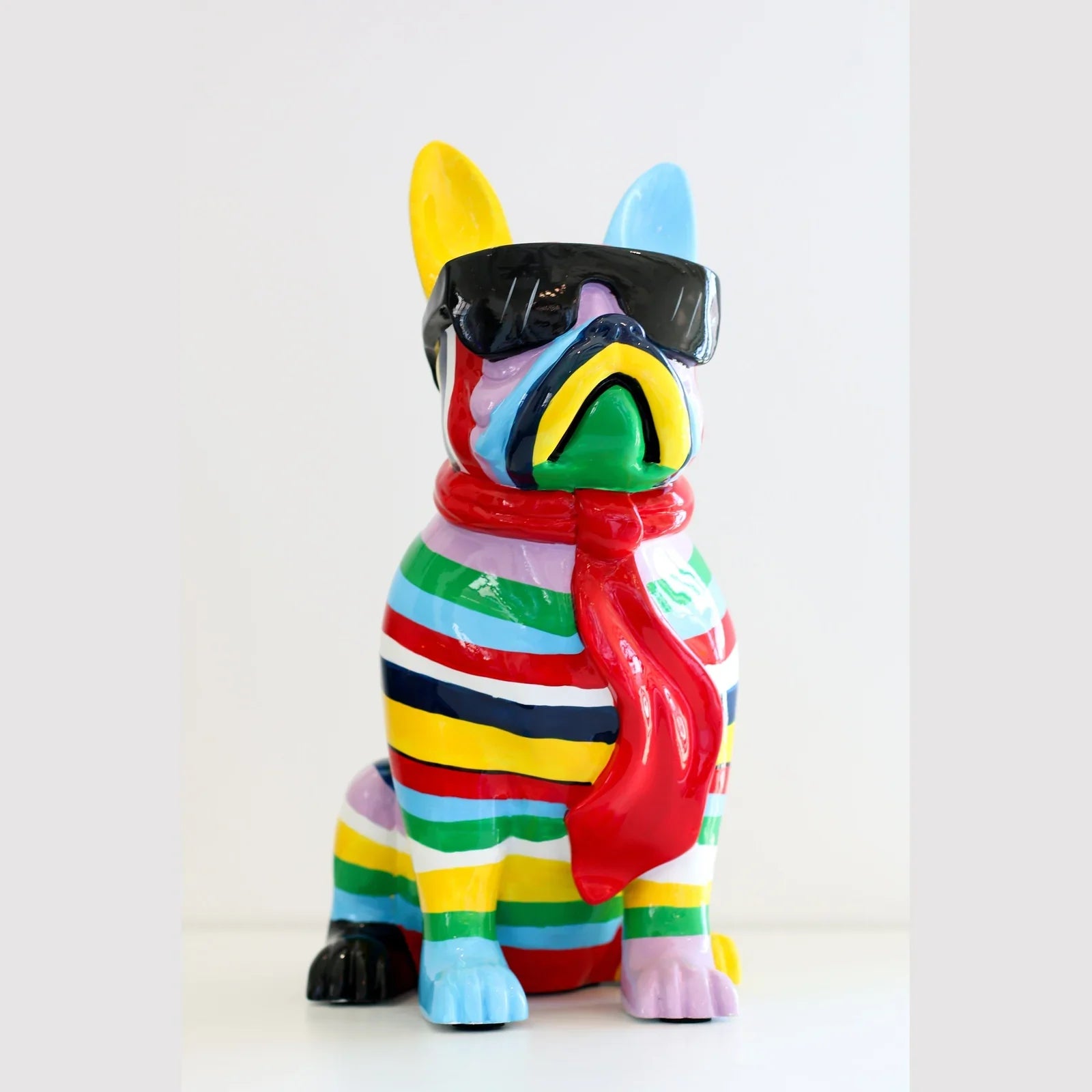 Hand Painted Striped Dog With Shades - Alcove