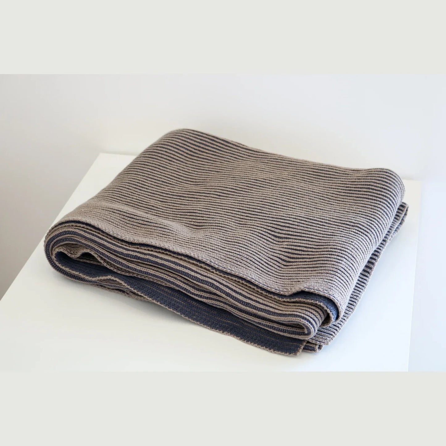 Ribbed Blue Blanket - Alcove