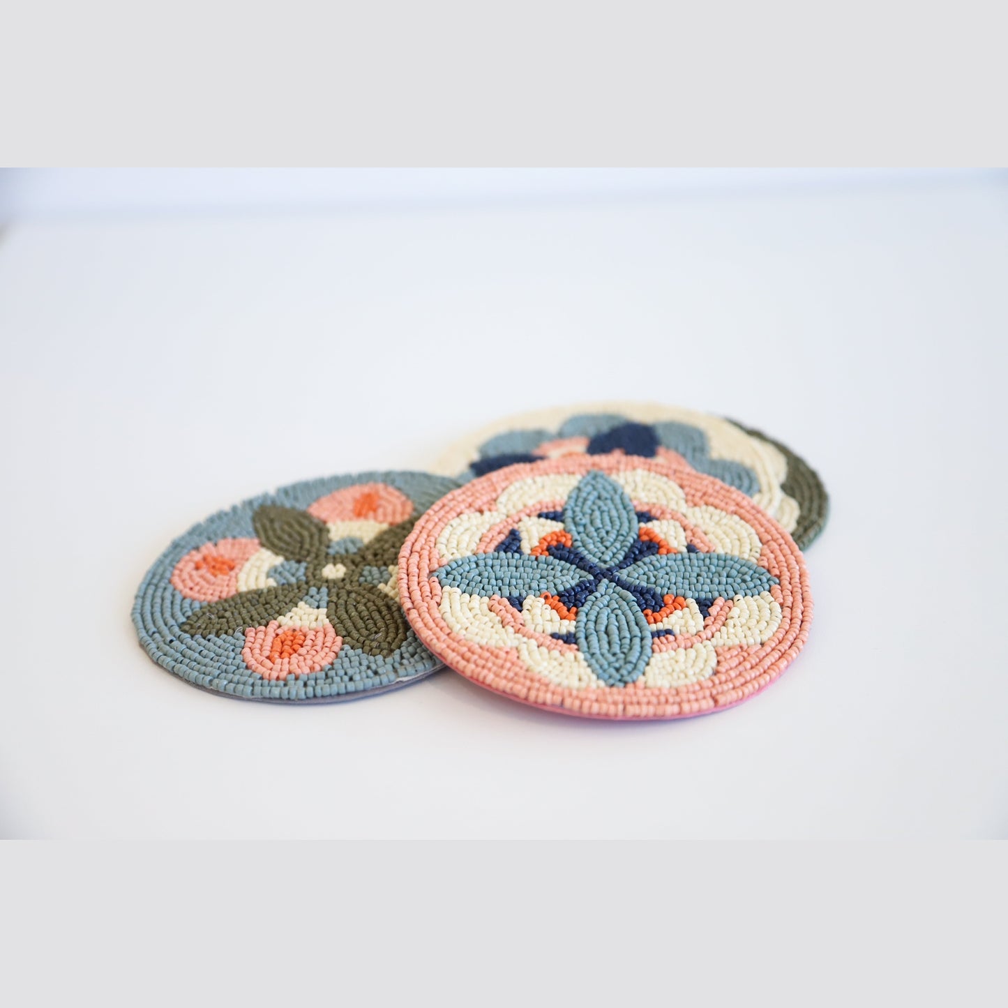 Disco Formation Beaded Coaster