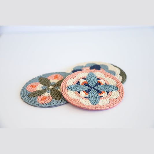 Disco Formation Beaded Coaster