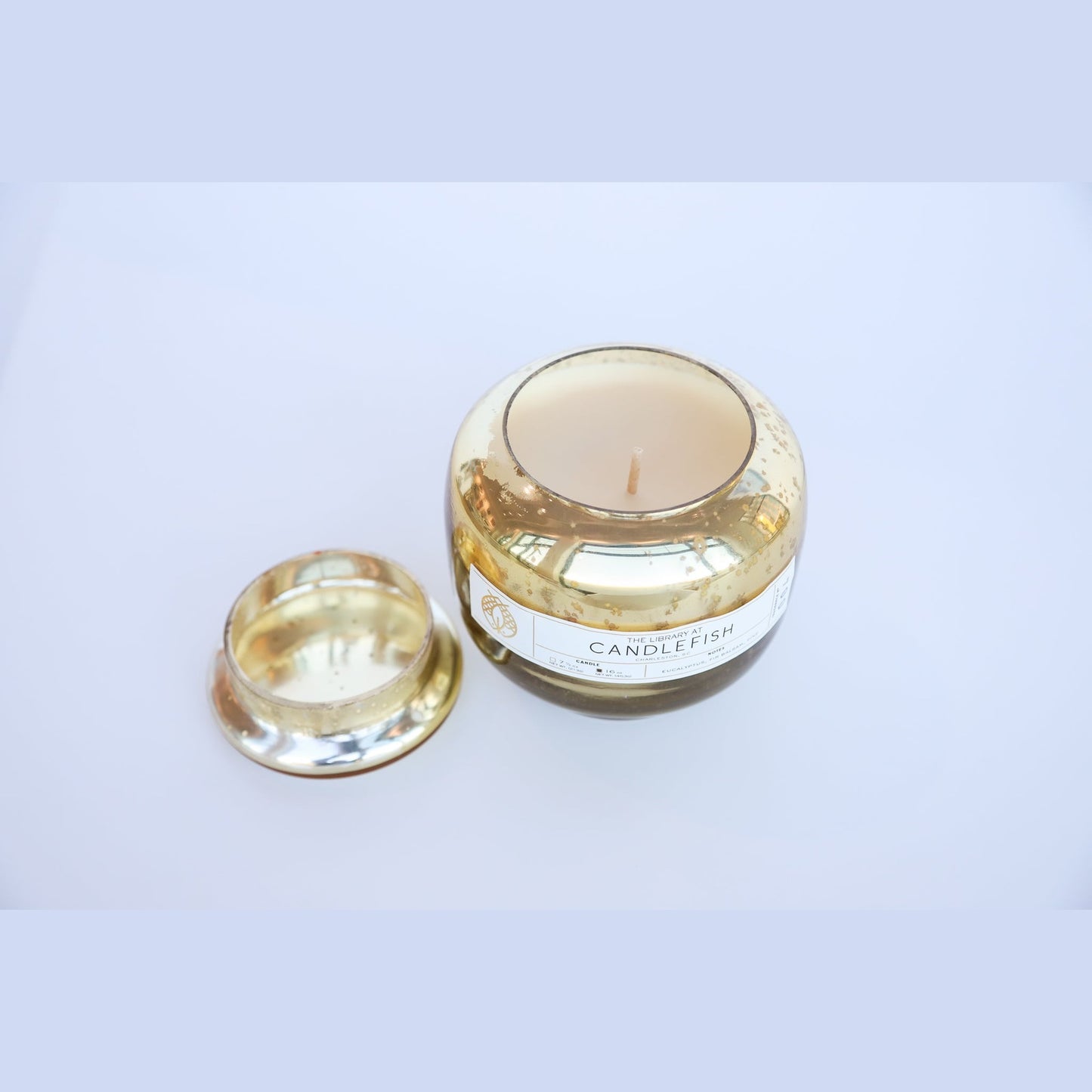 Candlefish No. 4 - 16oz Gold Bubble Glass