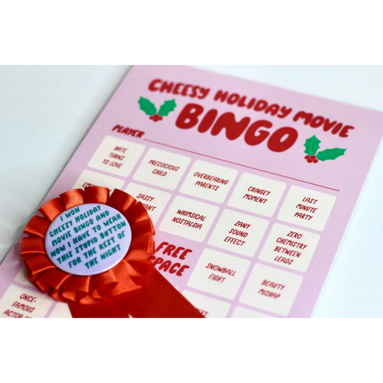 Movie Night Bingo - Cheesy Holiday Movie - Alcove