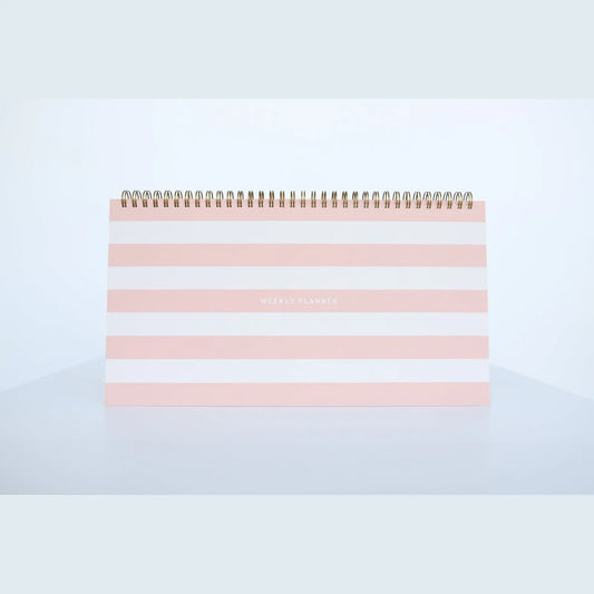 Pink Striped Weekly Planner