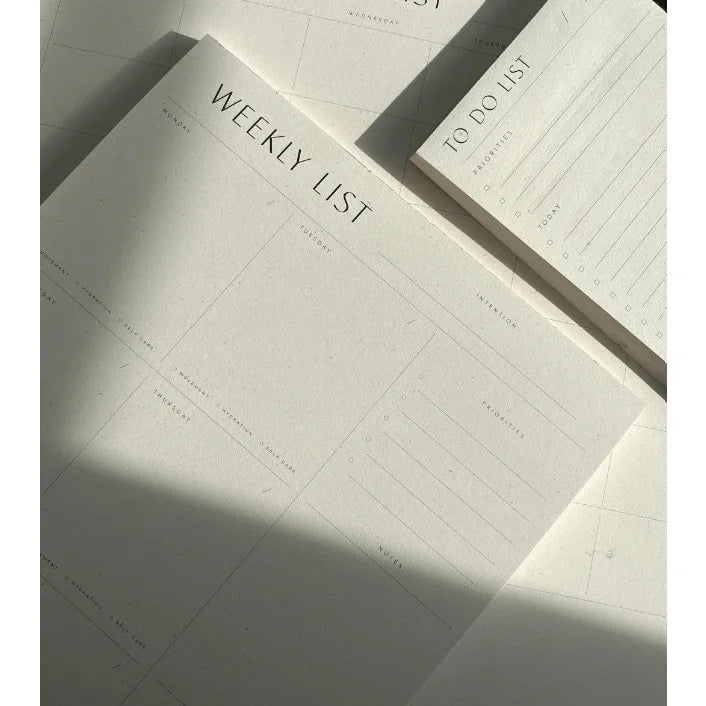 Weekly List Pad - Alcove